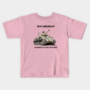 M50 Sherman blk_txt Kids T-Shirt